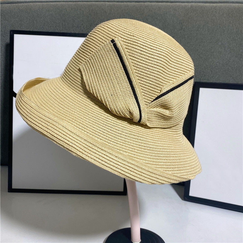 

INS Fashion UV Sun Protection Caps Summer Outdoor Beach Straw Hat Vintage Style Lady Wide Brim Hats, Blue;gray