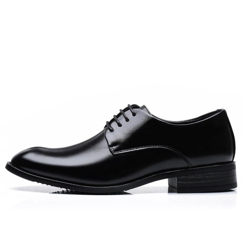 

Men wedding shoes microfiber leather formal business pointed toe for man dress shoes men's oxford flats business men, Black dress shoes