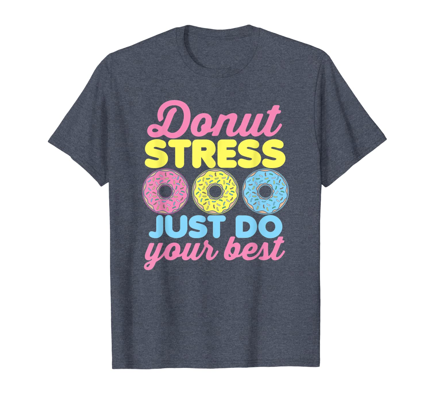

donut stress just do you shirt funny saying, White;black