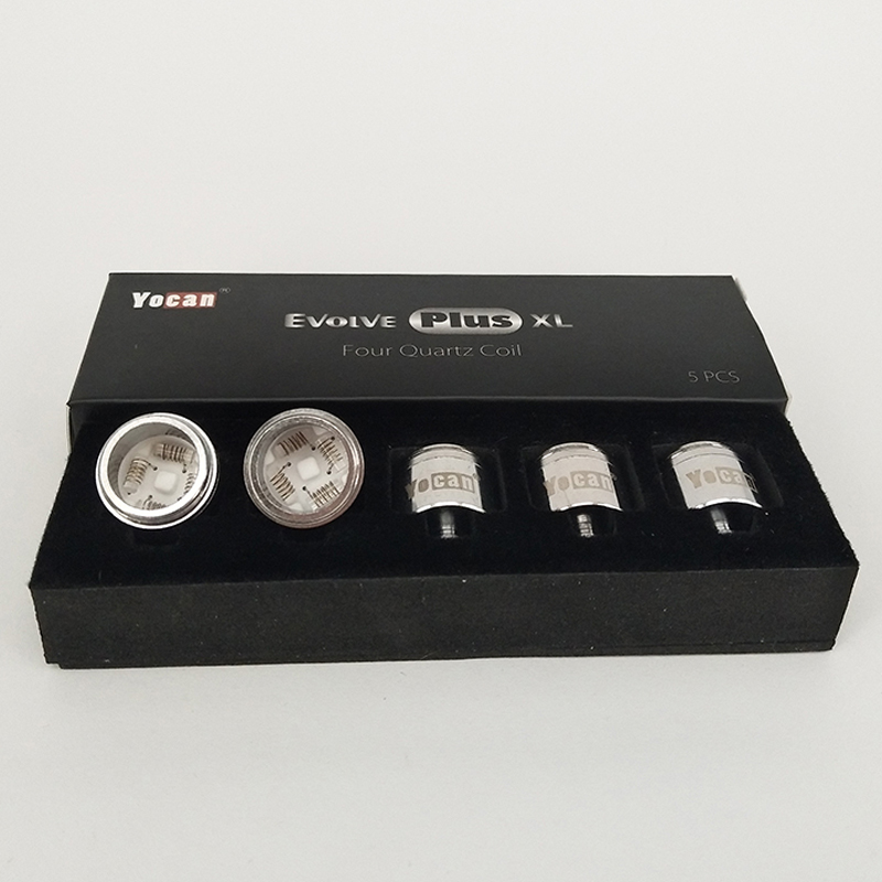 

Original Yocan Evolve Plus XL Coil Wax Quad Quatz Rod Coils Head Pure and Clean Vapor E Cigarette Free