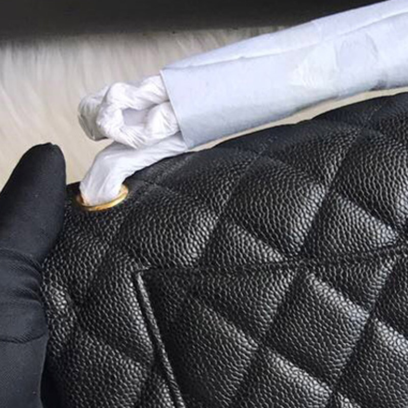 

Women Jumbo large classic double flap bags 30cm with SN Black Calfskin Caviar Real Leather quilted chain shoulder crossbody bag purse top quality, Contact us