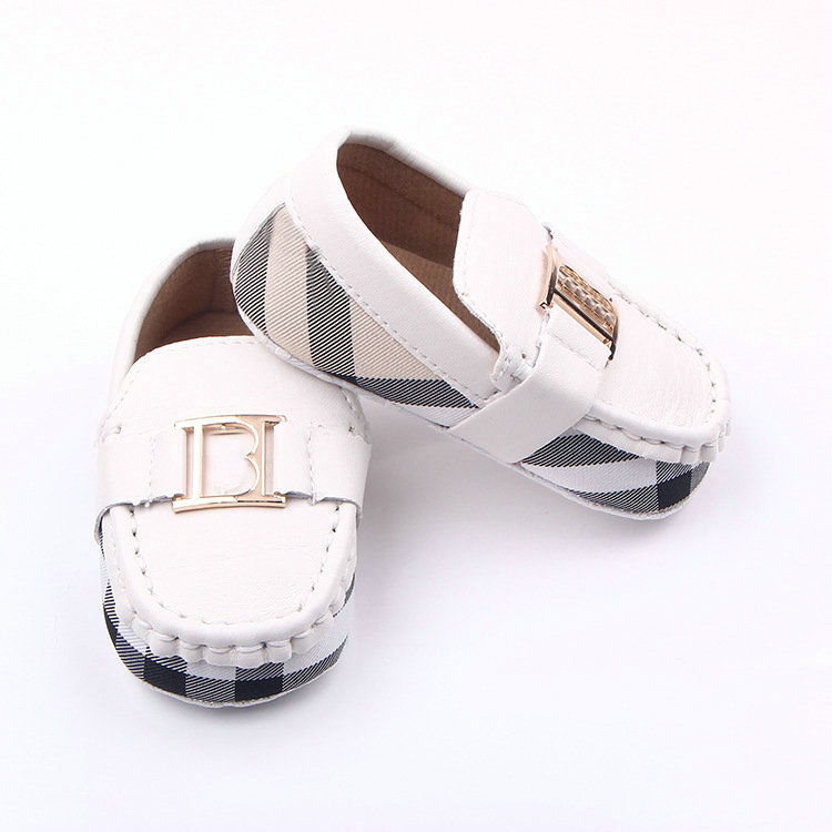 

Fashion Newborn Baby Girl Boy Shoes Soft Sole Leather Shoes Infant Crib Shoes 0-1 years boys Sneakers, B white
