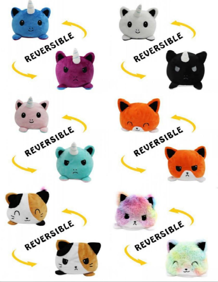 

Reversible Cat Gato Kids Soft Gift Plushie Pet Supplies Plush Animals Double-Sided Flip Cute Toys Peluches For Pulpos Kid Girl