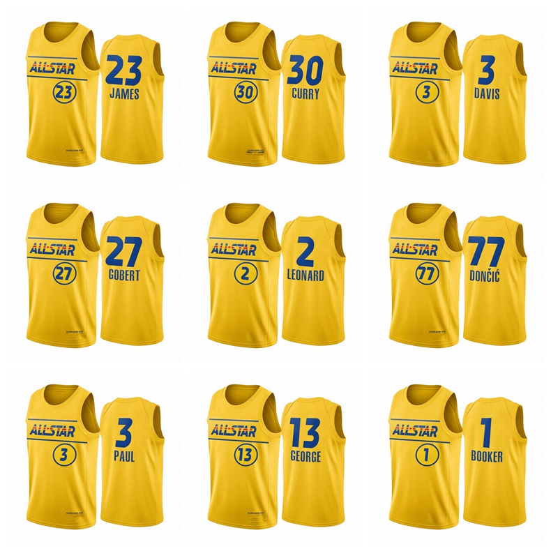 

All-Star Gold Western Conference Pelicans Clippers Lakers Suns Warriors NBA Basketball Jersey, Black;red