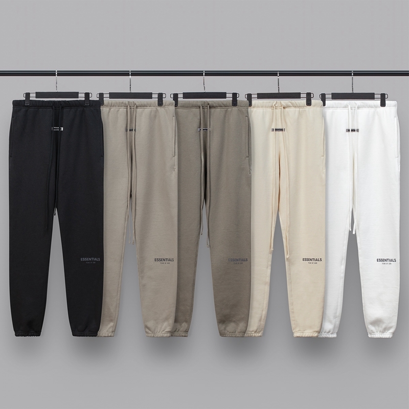 

Sweatpants Pants 100% 1:1 Fog Essentials Kanye West Jerry Lorenzo Loose Ovesized Trousers F O G Hip Hop Cotton Hoodie Pant, Black