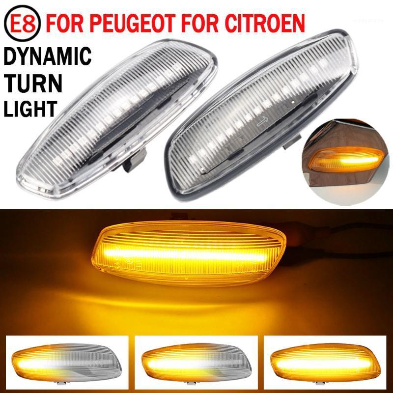 

Emergency Lights 2pcs Side Marker Light Dynamic LED Turn Signal Flashing Indicator Blinker For 308 207 3008 5008 C4 C3 C5
