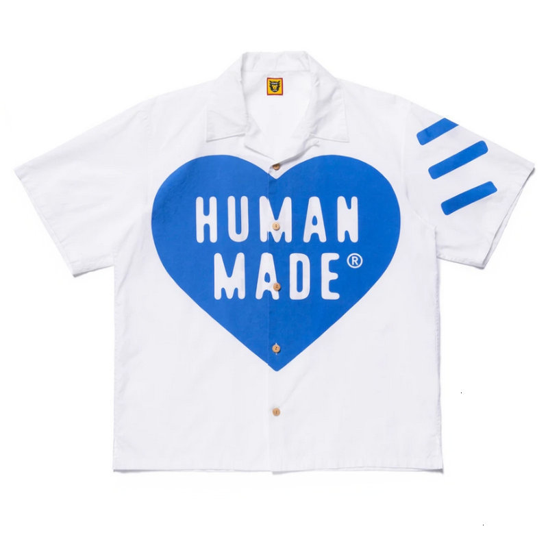 

made Man big heart Aloha Shirt, Black