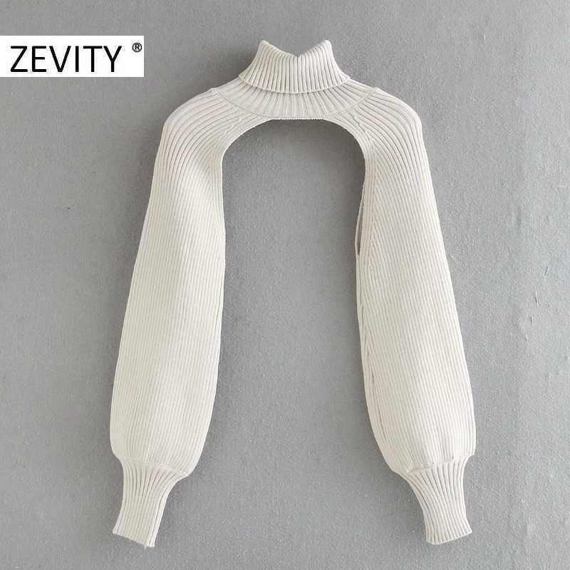 

ZEVITY women high street turtleneck collar knitting sweater female long sleeve casual sweaters chic pullover tops S407 210603, Xqj s407sh