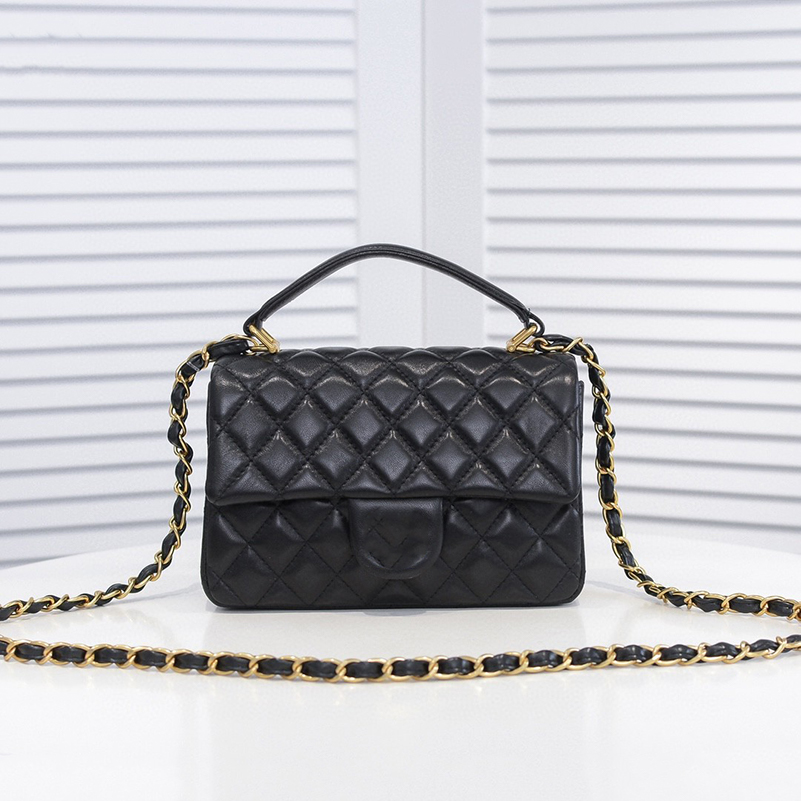 

Luxurys Designers Bags Channel Women Bags Handbags919 Fashion Chain shoulder bag Diamond Lattice Totes Handbag Lambskin & Gold -Black