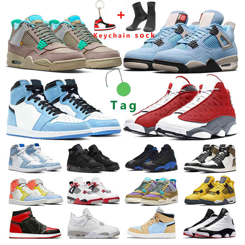 

men basketball shoes 1s University Blue 4s White oreo Taupe Haze Black Cat 13s red Flint Hyper Royal women sport sneaker trainer outddor