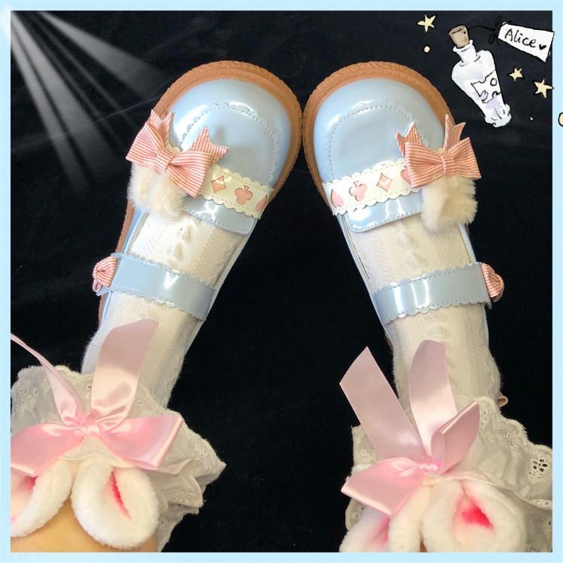 

Size Big 41 Mid Heels Sweet Girls Bowknot Kawaii Tea Japanese Girl Party Beautiful Anime Lolita Student Jk Uniform Shoes 7w5x