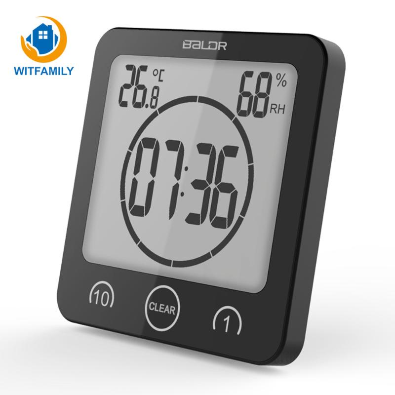 

Suction Cup Mural Wall Watch Clock Waterproof Humidity Timer Digital Wall Clock Bathroom LCD Countdown