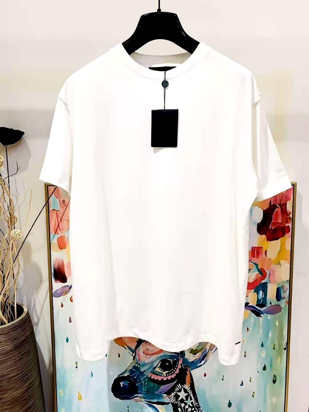 

2023 SS early spring Short sleeve Tee t shirts for Men Women High Street Fashion Short Sleeves T-Shirts Summer Breathable Tee, White