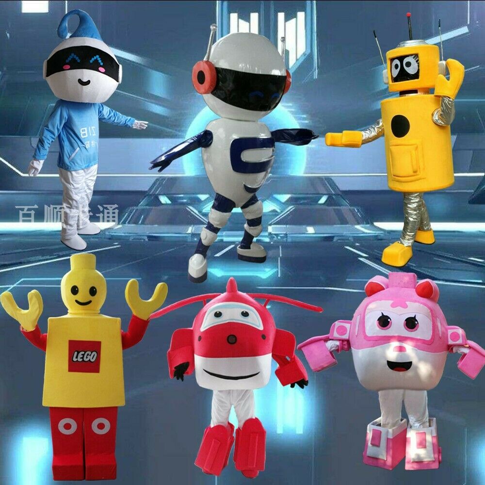 Costumes de mascotte robot Mascot Costume costumes de fête de fête robe tenues Vêtements publicitaire Carnaval Halloween Noël Festival de Pâques