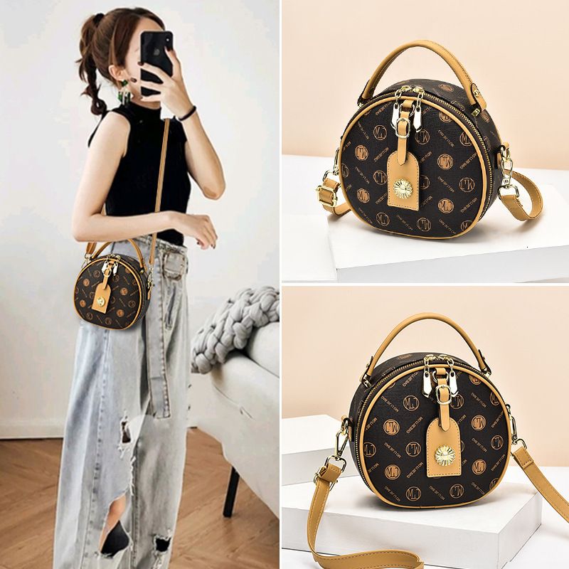 This Year's Small 2021 Summer Fashion Round Simple Single Shoulder Msenger Women's Bag-image-725519490