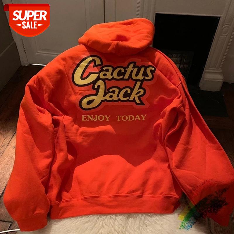 

Travis Scott x R eeses P uffs Enjoy Today Hooded Women Men Hoodie Sweatshirts Mens Best Quality TRAVIS SCOTT Pullover #MH66, Black