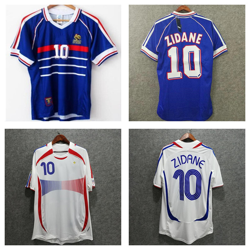 

1998 RETRO ZIDANE HENRY soccer jerseys Maillot Équipe De France 1982 1984 1996 2000 2002 2006 Vintage Football shirt maillot equipe, 2004 home