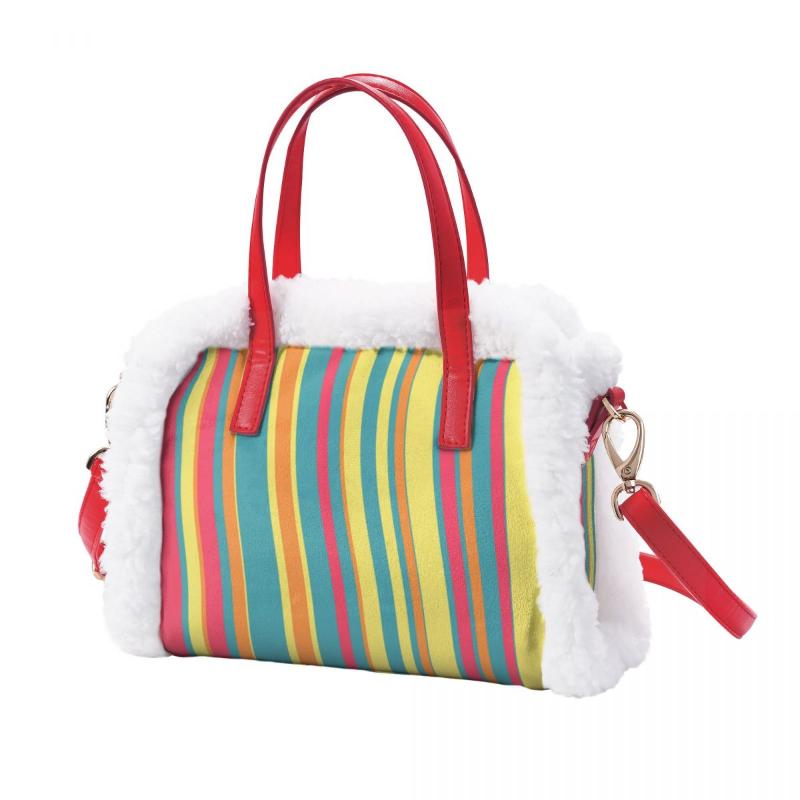 

Storage Bags Portable Christmas Decorations Plush Handbag Fluffy Shoulder