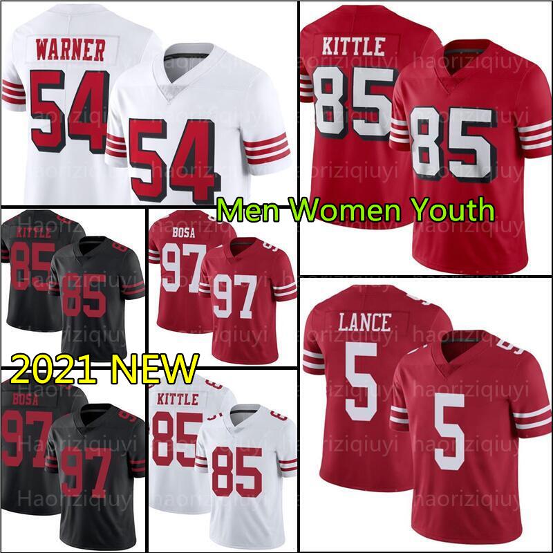 

Mens 5 Trey Lance 85 George Kittle Jersey 54 Fred Warner 97 Nick Bosa Colin Kaepernick Football San Francisco49ersJersey Rice Deebo Samuel Anniversary, As