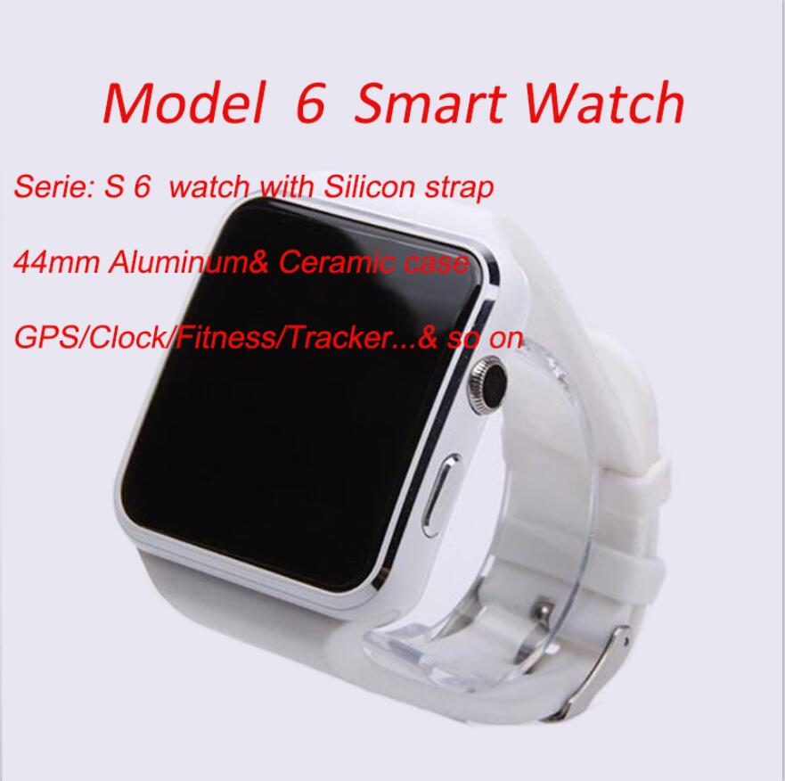 

44MM Model 06 Smart Watch Women Men Smartwatch For Universal cellphone Electronics Clock Fitness Tracker Hours with Silicone Strap Watches