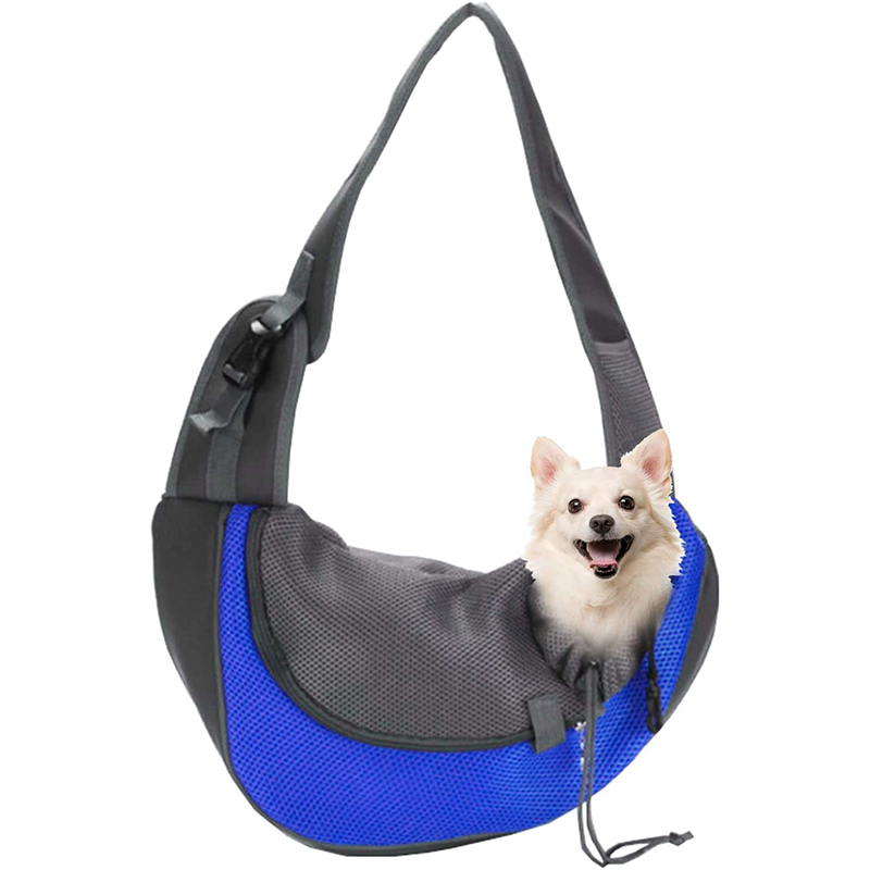 

Pet Dog Carrier Outdoor Travel Comfort Breathable Dogs Sling Bag Portable Adjustable Mesh Oxford Pouch Single Shoulder Carry Tote Handbag for Pets
