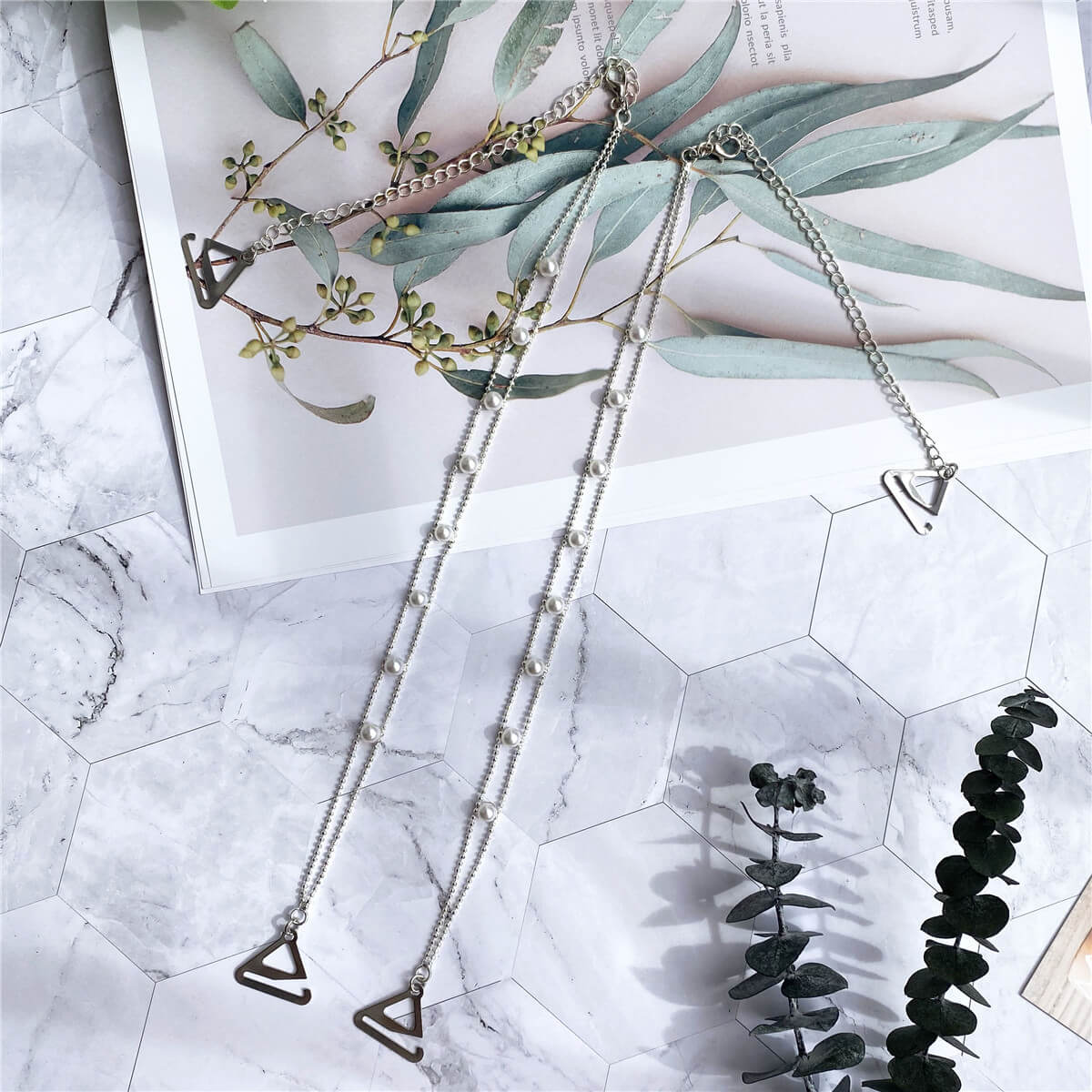 

Jewel Lingerie Straps Pearl Bra Straps Women Intimates Accessories