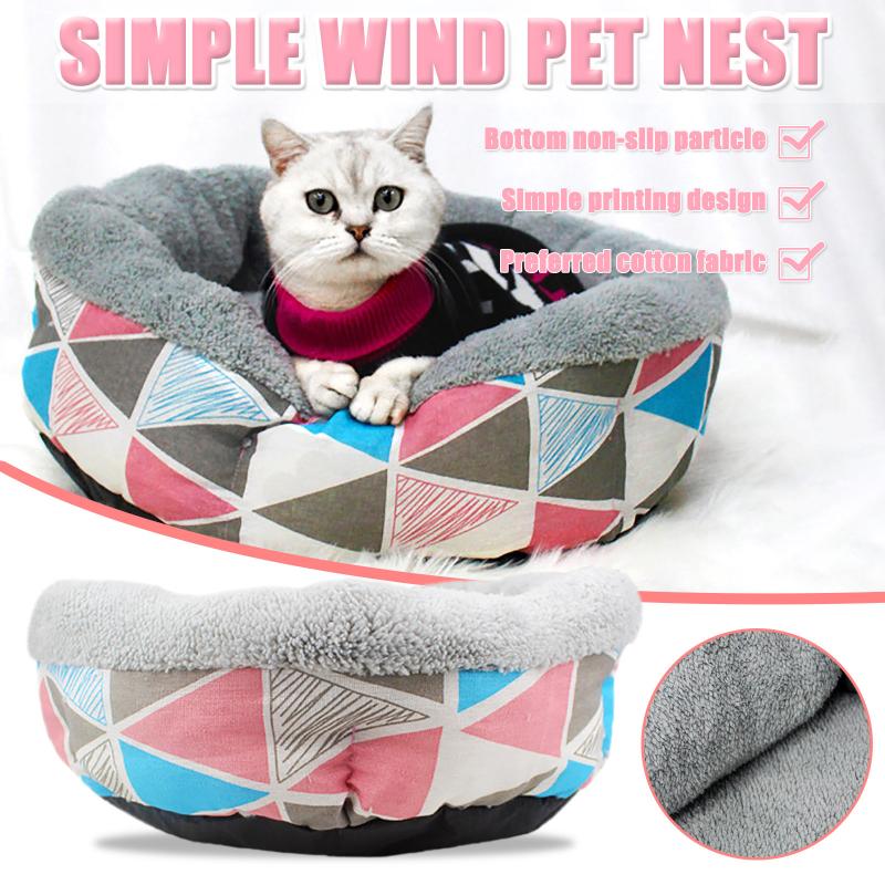 

Nordic Wind Dog Bed Sofa Super Soft Plush Cat Mat Dog Beds Large Big Small Cat House Round Plush Mat Sofa Dropshipping Wholesale