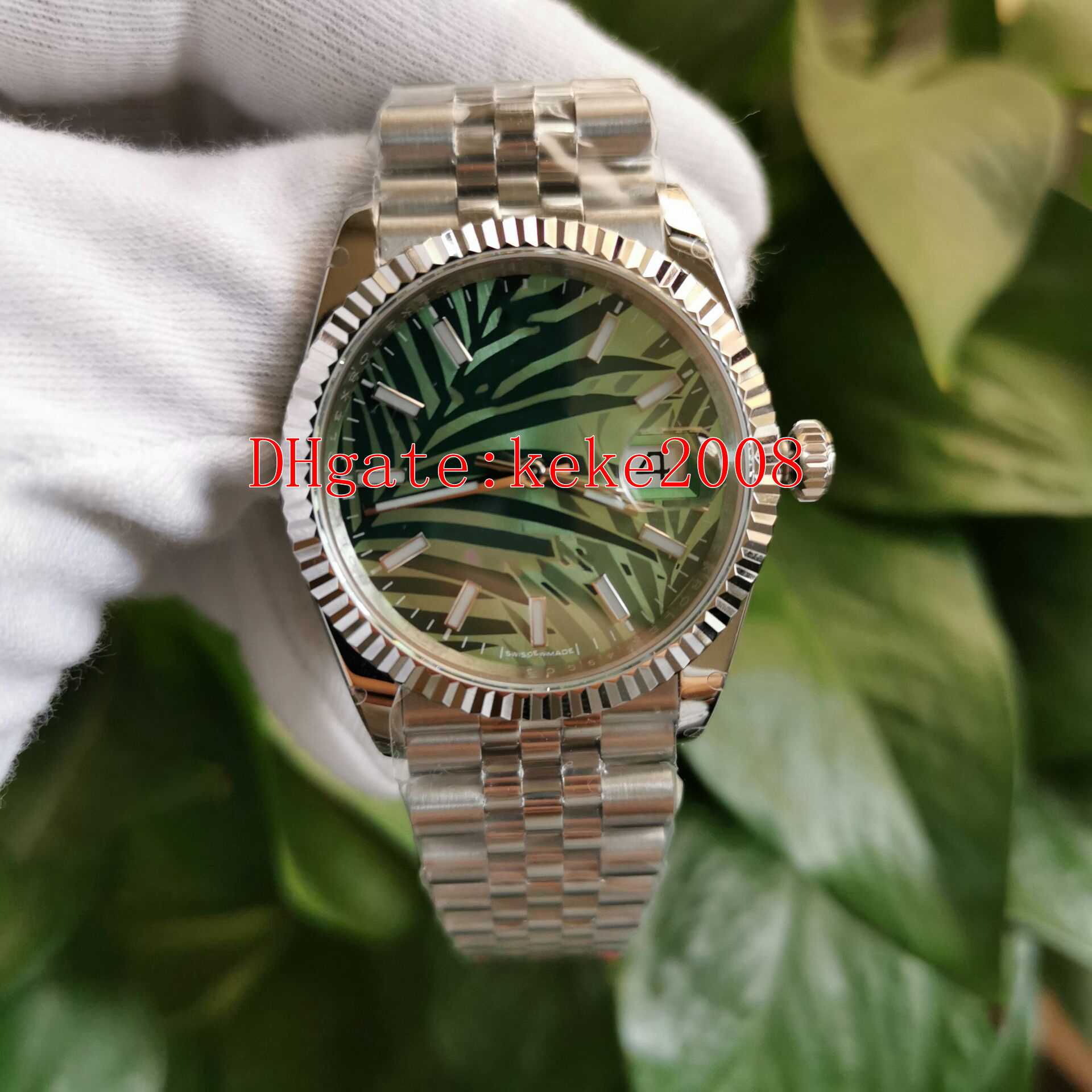 

BP Watches men Wristwatches 126234 36mm Olive green Dial Sapphire Glass Stainless Steel jubilee bracelet Automatic mechanical Mens Watch, Slivery;brown