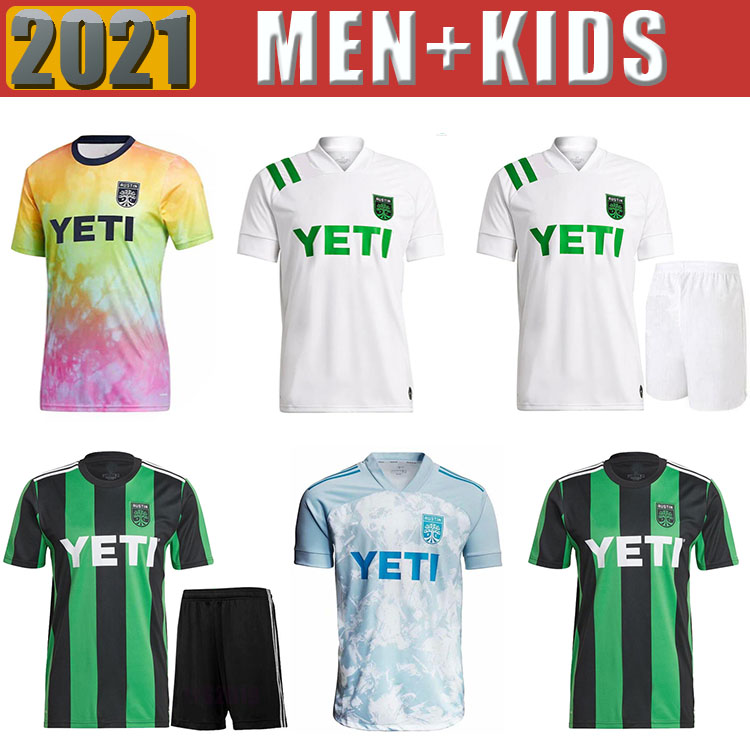 

2021 2022 Austin FC soccer jerseys Inaugural MLS 21 22 Home Black Away White DARIO CONCA KLEBER XAVIER BAEZ Customize men+kids kit Football Shirts, Black;yellow