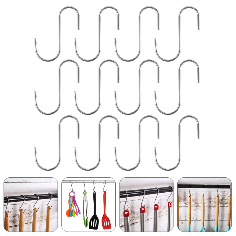 

Hooks & Rails 60pcs Shape Hanging Stainless Steel Metal Hook For Home