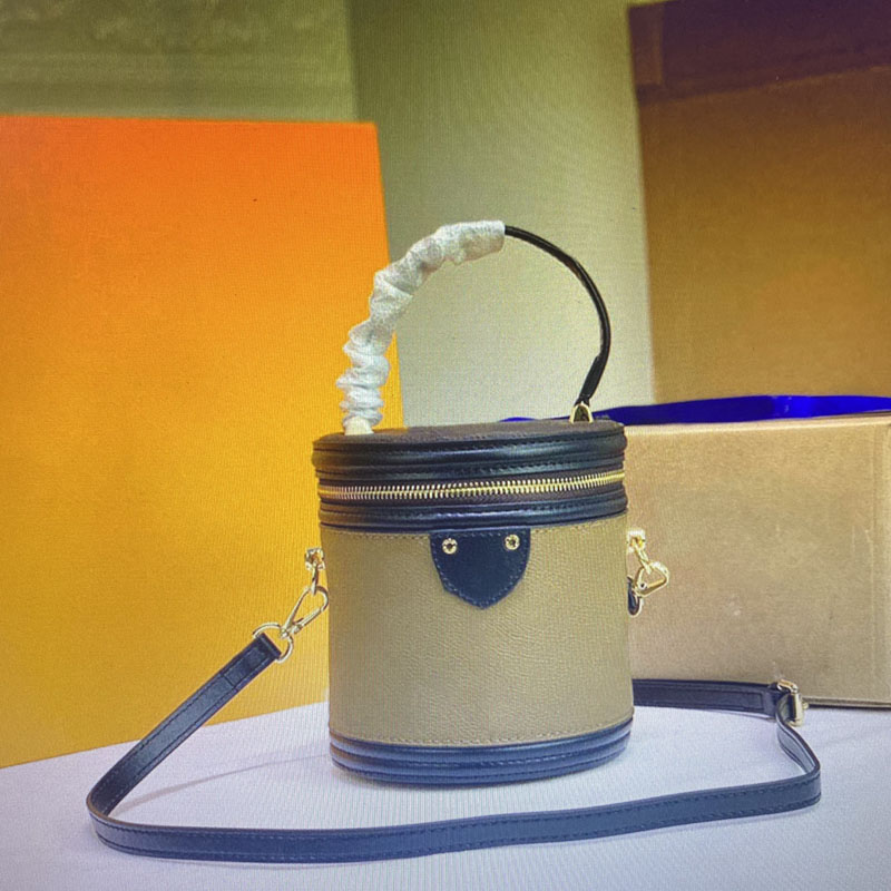 

CANNES Crossbody Bags Luxury Classic Makeup Designer Cosmetic Shoulder Bag Women Cross Body Cases Handbag Purses Fashion Brown Old Flower Woman Tote Bucket Purse, With dust bag