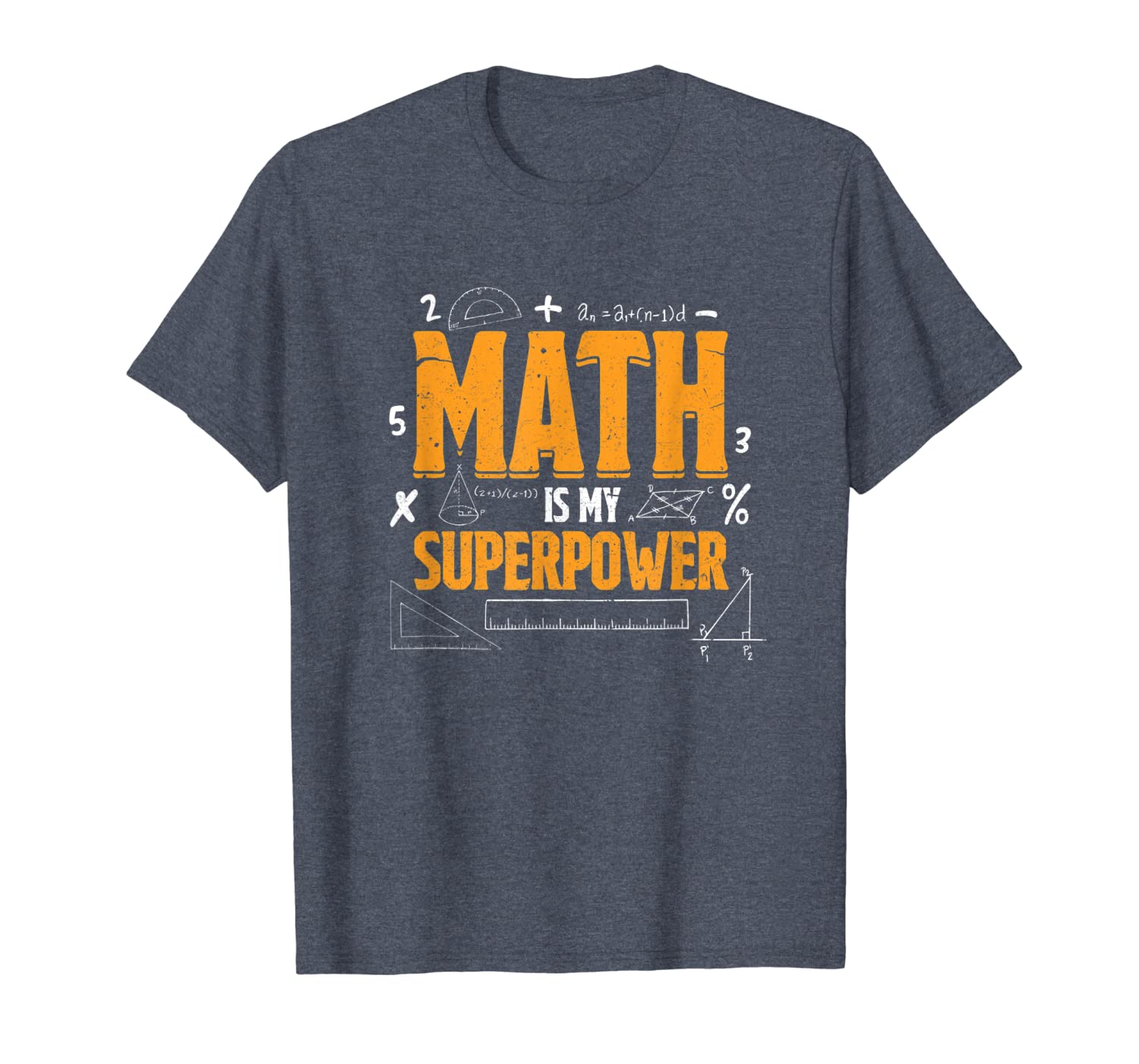 

math is my superpower shirt | math teacher student t-shirt, White;black
