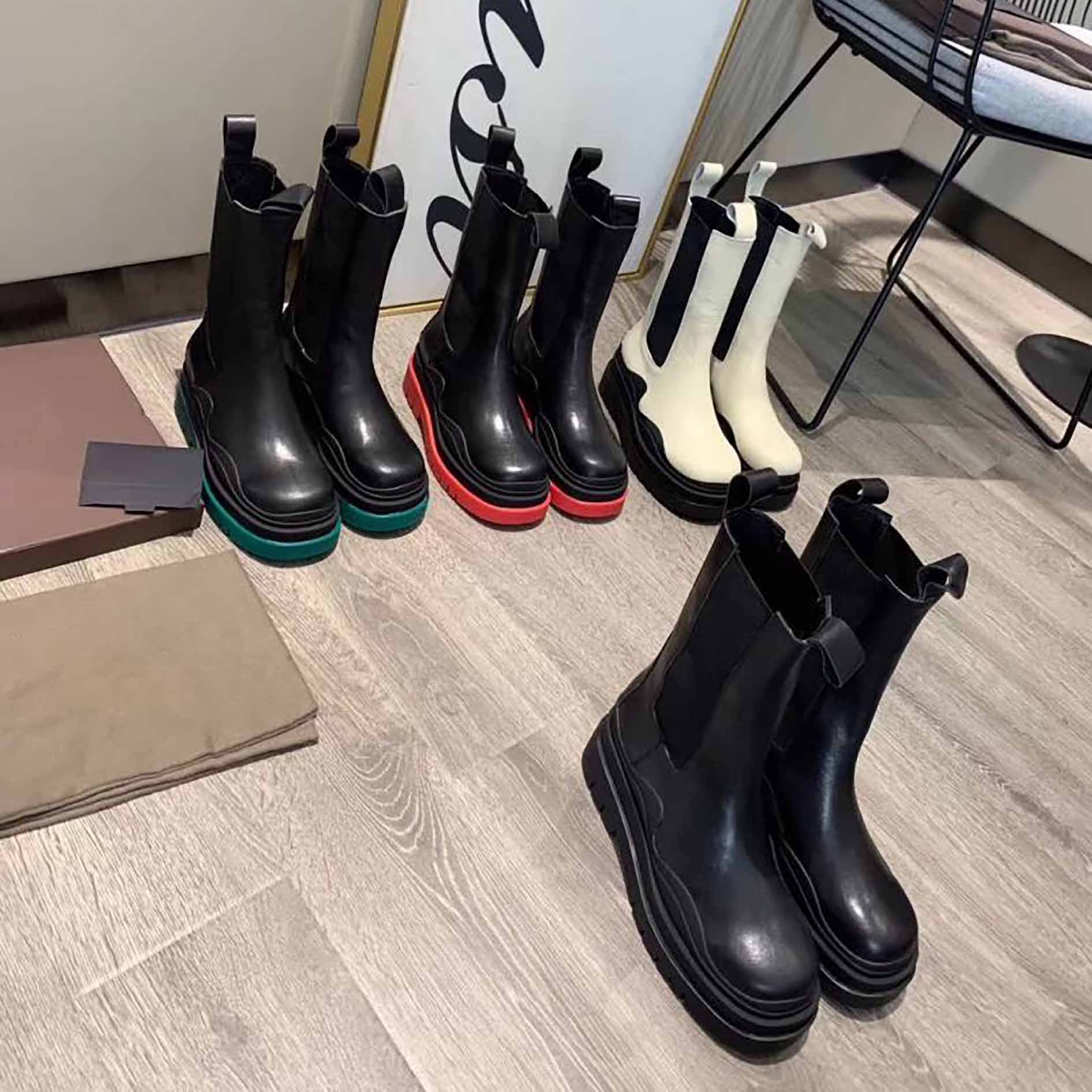 Winter Pine Cake Bottom Candy Colored 4cm Boots Fashion Autumn Cool Sex Is Very Any Dress Can Be Easily Versatile Light and Comfortable
