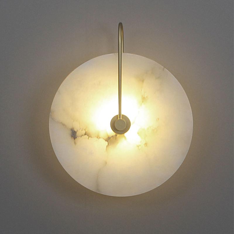 

FKL Modern Marble Wall Lamp Living room Staircase Lamp New Chinese Style Minimalist Designer Creative Round Bedroom Bedside