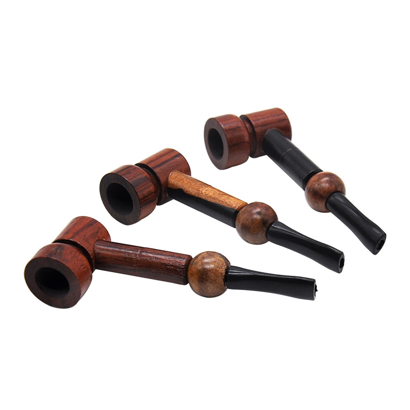 

Handpipe Natural Wooden Mini Pipes Innovative Design Dry Herb Tobacco Smoking High Quality Filter Cigarette Holder Handmade Wood DHL