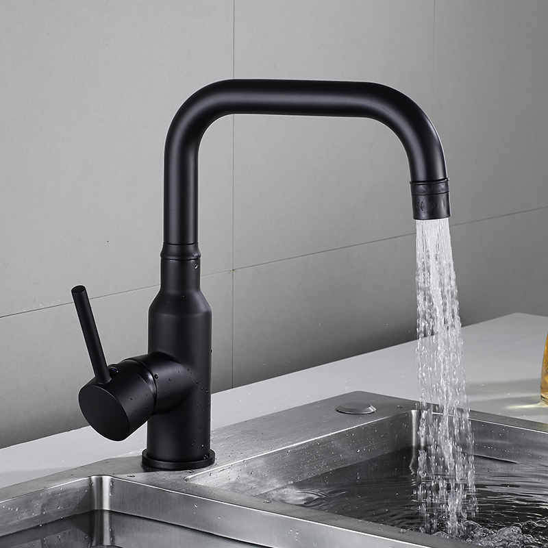 

2021 New Kitchen Swivel Brass Rotating Bathroom Faucet Basin Mixer Black/chrome/nickel Sink Tap Wyet