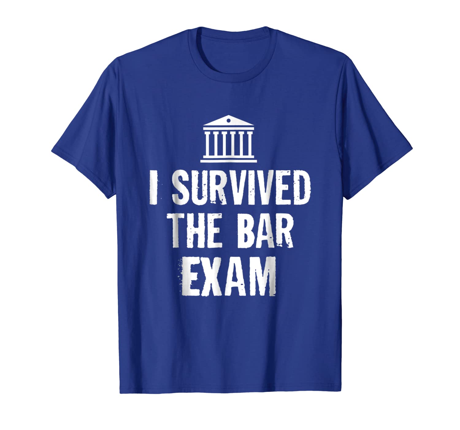 

i survived the bar exam t-shirt law school graduate gift, White;black