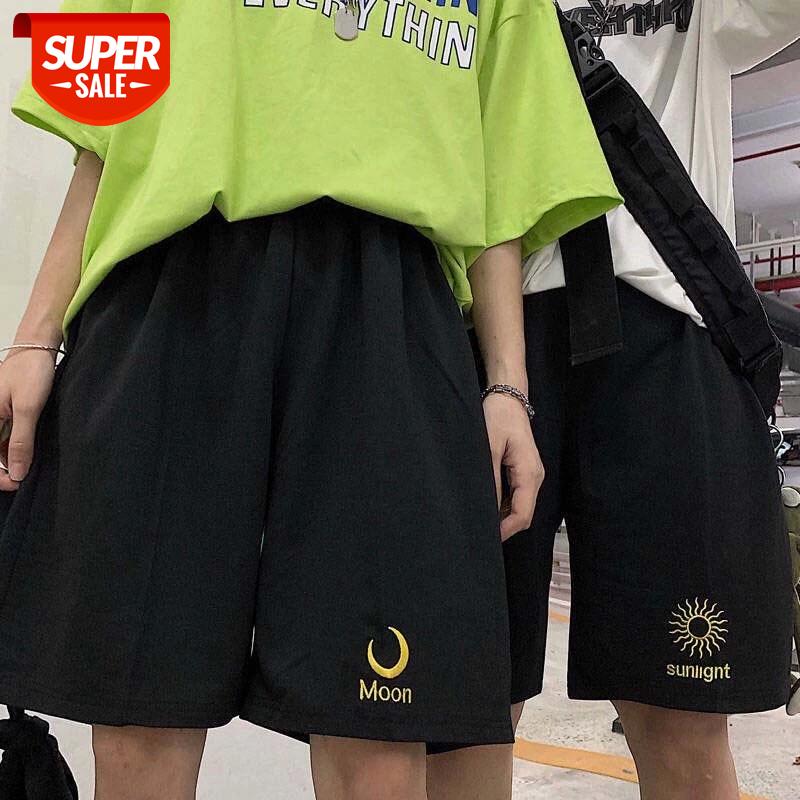 

Cotton Sports pants women loose middle length pant high waist pantalon femme couples new thin clothes summer new fashion punk #aX1F, Black;white