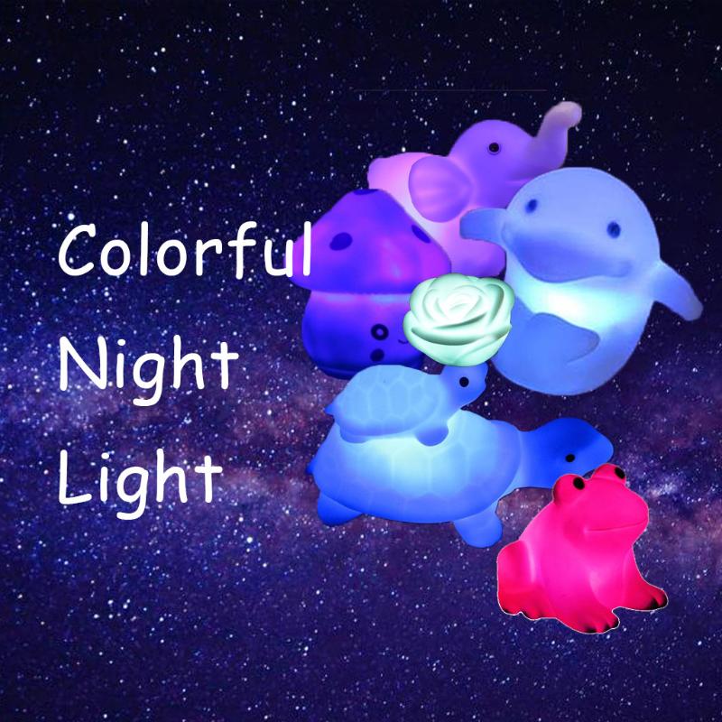 

Night Lights Colorful For Children Kids Sweet Nursery Room Decor Lamps No Wiring Required Easy To Install LED Light