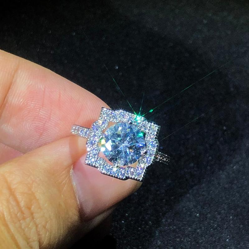 

Wedding Rings Vintage Aesthetic Women's Engagement Jewelry Ring For Women Bride Silver Color Gorgeous Zircon Jewellry R655, Slivery;golden
