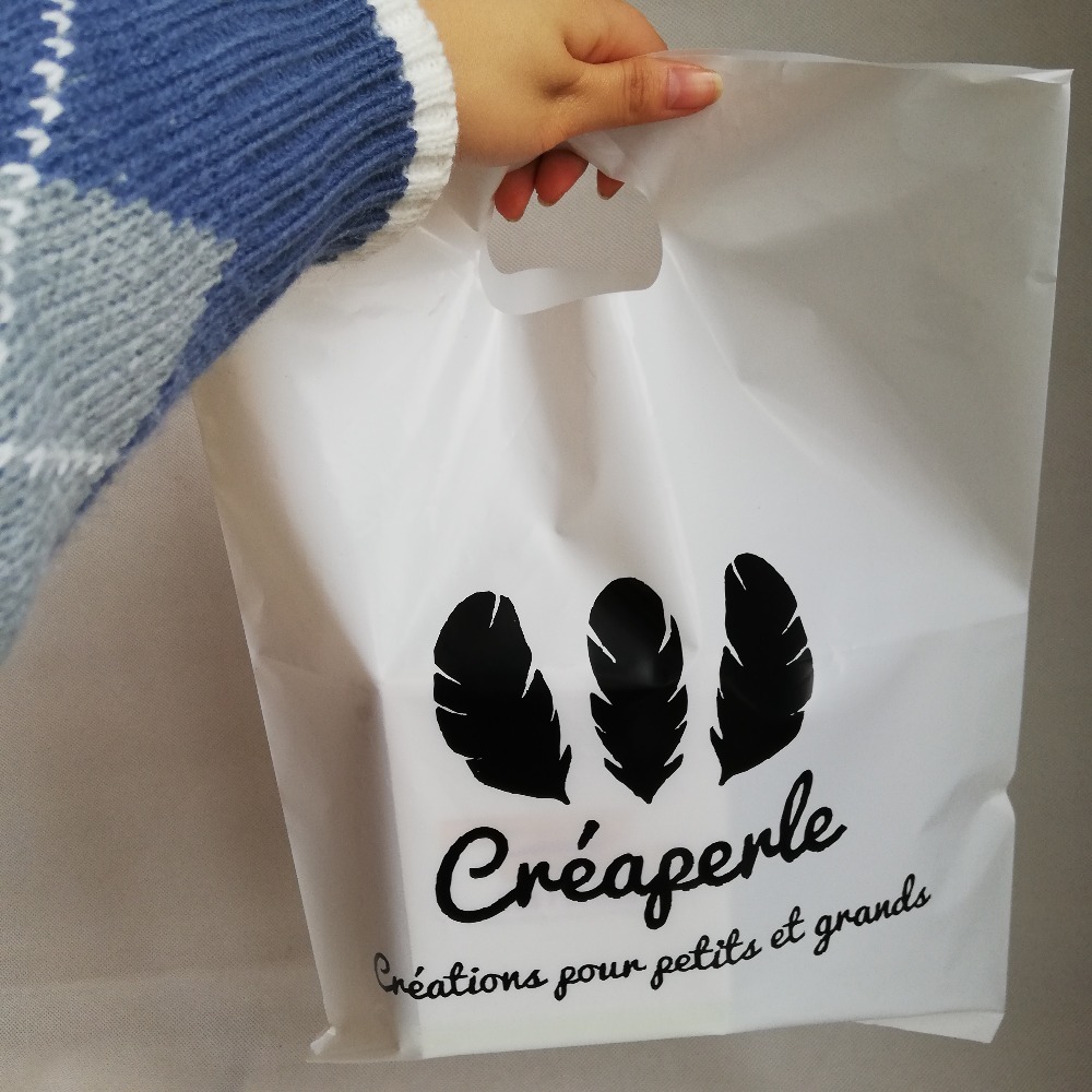 

shopping bags wholesale trade 500 stocks/lot 30x40cm reusable custom prints clothing bag plastic purchase 0714