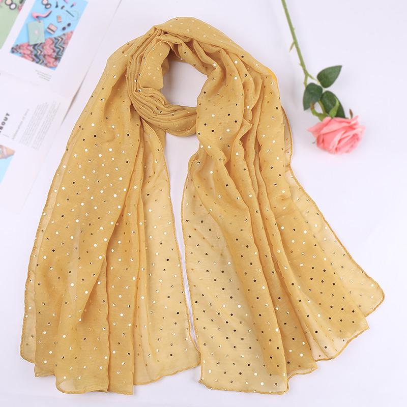 

Scarves Glitter Polka Dot Viscose Hijabs Scarf Cotton Shimmer Fashion Muslim Wrap Headband Shawls 15 Color 10PCS/Lot Wholesale