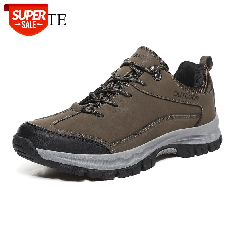 

Men Shoes Sneakers Winter Trekking Casual Shoes Waterproof Outdoor Leather Breathable Work Tactical Combat Men #hS0i