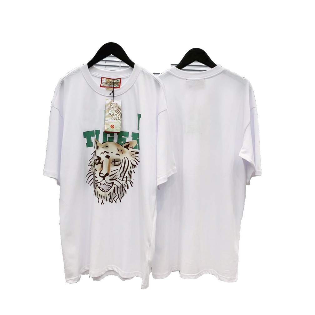 

Designer Mens T-Shirts 21FW Fashion t shirt Cotton Short Sweatshirt Tiger Printing For Women extended Hip hop Rock and Roll tracksuit Sweater Jumpert, White