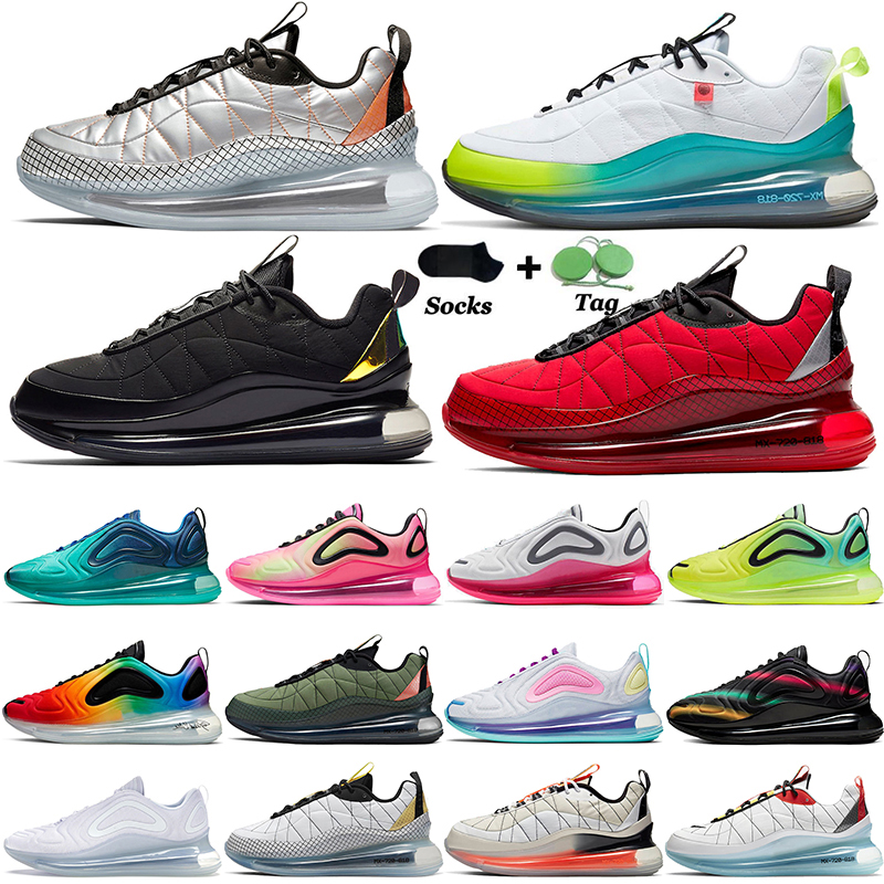 

Triple White Black Mesh Airmaxs Running Shoes 72c Womens Mens Trainers 720s 818 OBJ Multi-Color Sea Forest Sunrise Off Jogging Sports Sneakers Size 36-45, #b46 36-45 undercover x university red