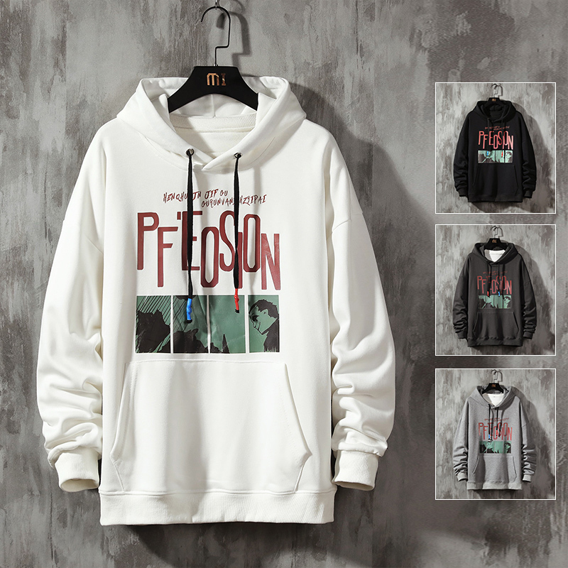 

2021 New Trendy Hooded Sweatshirt Mens and Sweatshirts Oversized Hip Hop Spring Hoodies Men Brand Sf5x, Green