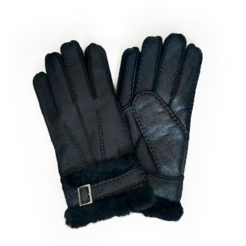 

New Men Winter Gloves Warm Genuine Sheep Fur Gloves for Men Thermal Goat Fur Cashmere Real Leather Leather Snow Gloves Manualg