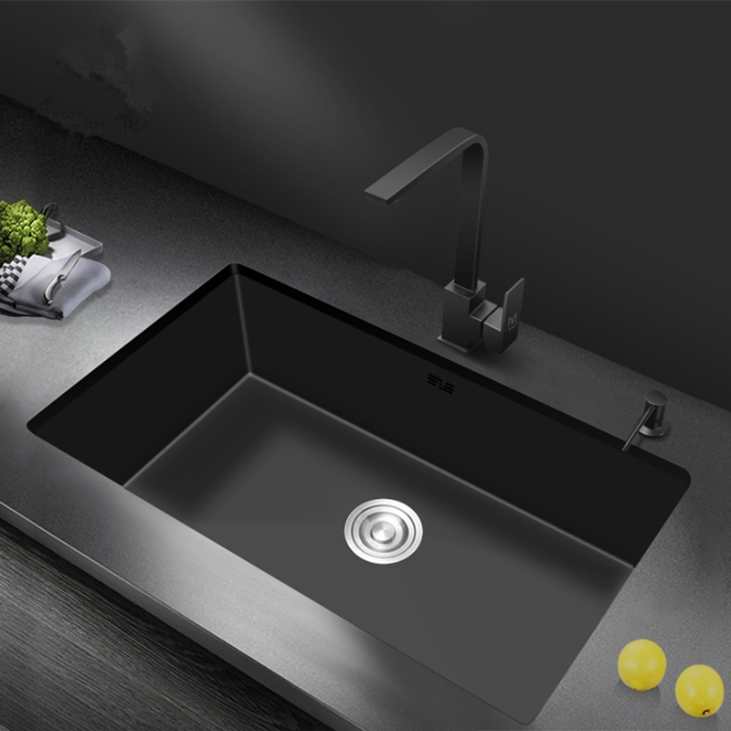 

2021 New Nano Black Sink, Incorporated under Basin 304 Stainless Steel Single Kitchen Sink Sink-black Matte 8uyc