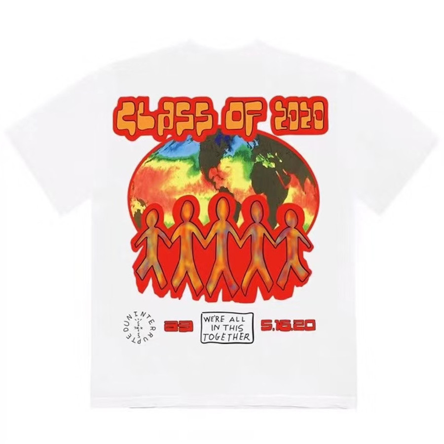 

2021 New Ss Travis Scott Cactus Jack Graduation Tee Men Women Couples T-shirt t Shirt Mens J2pa