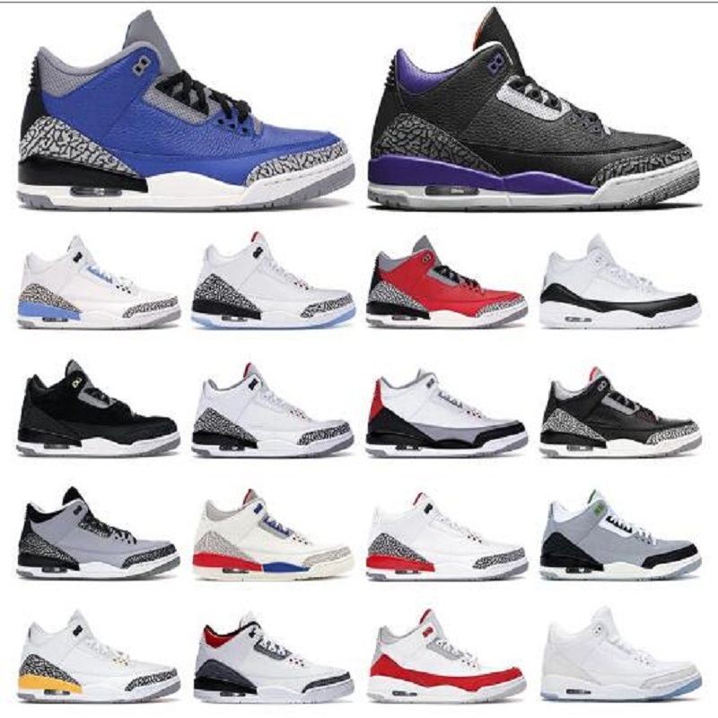 

3 Laser Orange Denim Fire Red Mens Basketball Shoes International Flight Animal Instinct Black Cement Sport blue Sneakers 3s trainers, # 43